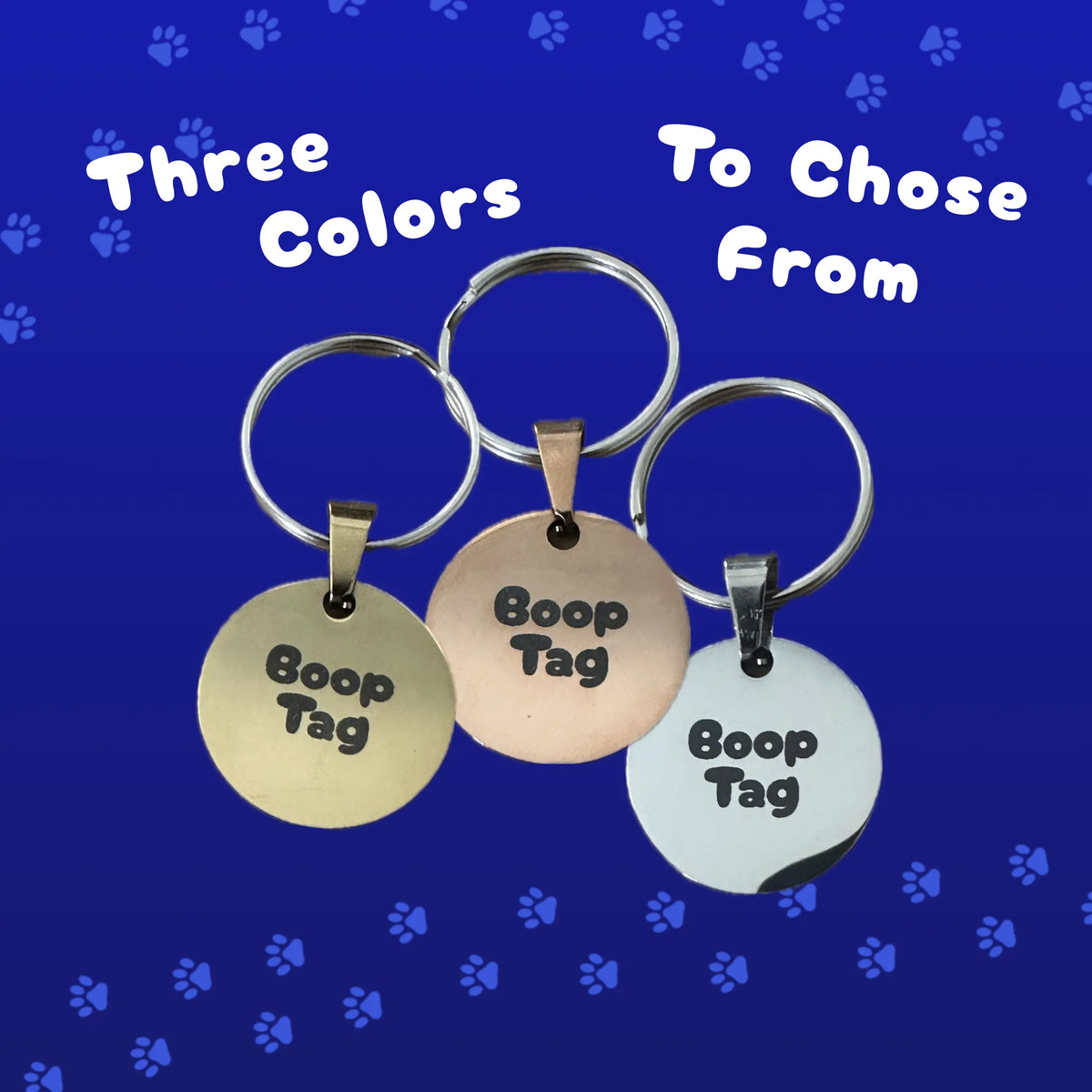Boop Tag - Stainless Steel, Smart Qr Pet Tag