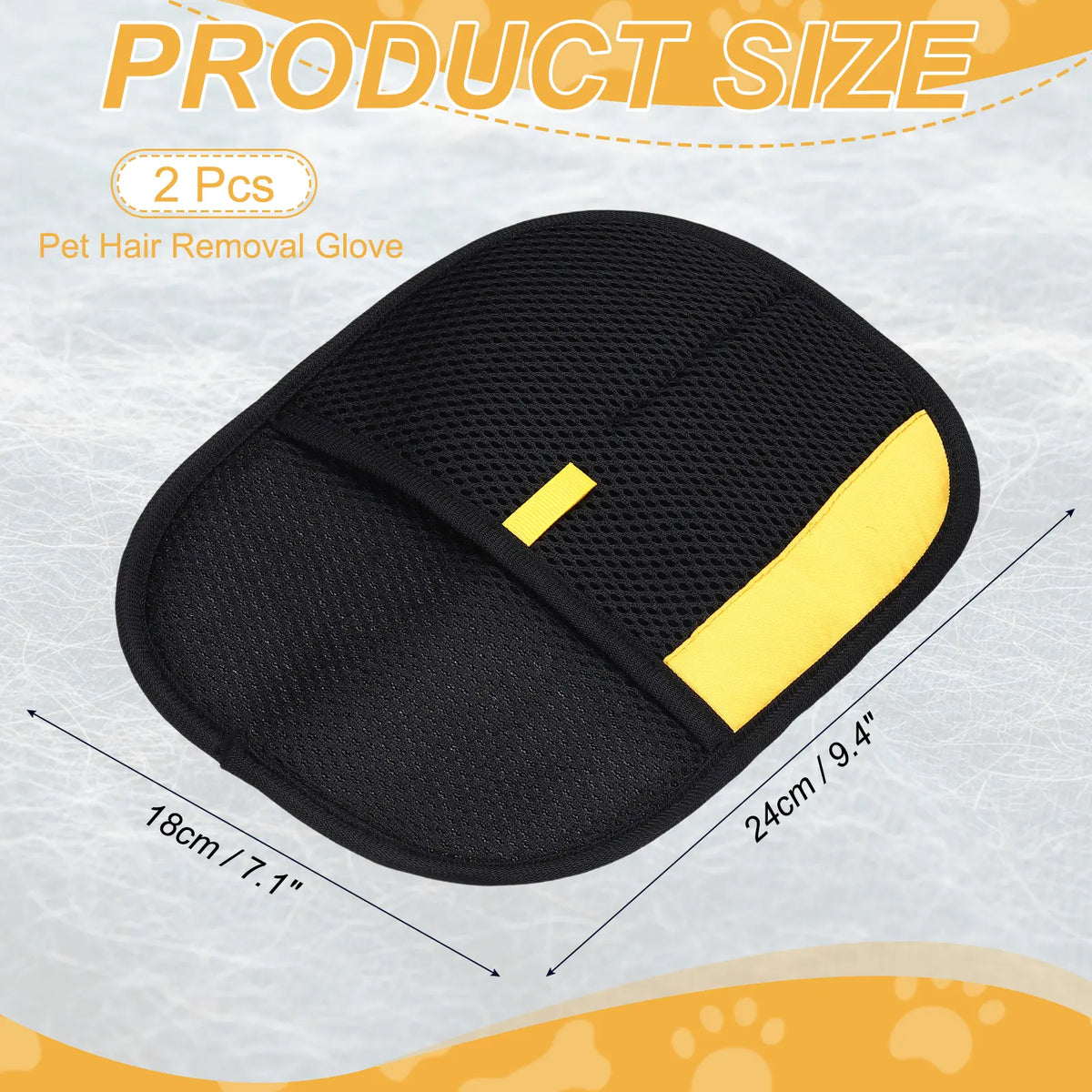 PETAXCELL Pet Hair Removal Gloves 2Pcs, Reusable Electrostatic Pet Gloves for Cats Dogs Grooming, Thickened, Intended for Clothing/Couch/Carpet/Car Seat