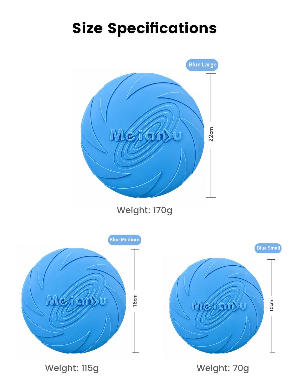 Dog Frisbee Toy, Dog Flying Disc for Medium & Large Dogs, Interactive Fetch Toy, Outdoor Training Toy, TPR Dog Toy