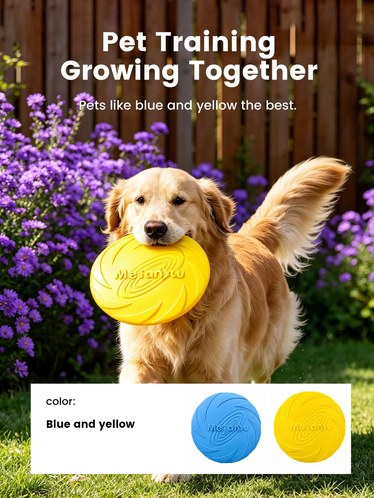 Dog Frisbee Toy, Dog Flying Disc for Medium & Large Dogs, Interactive Fetch Toy, Outdoor Training Toy, TPR Dog Toy